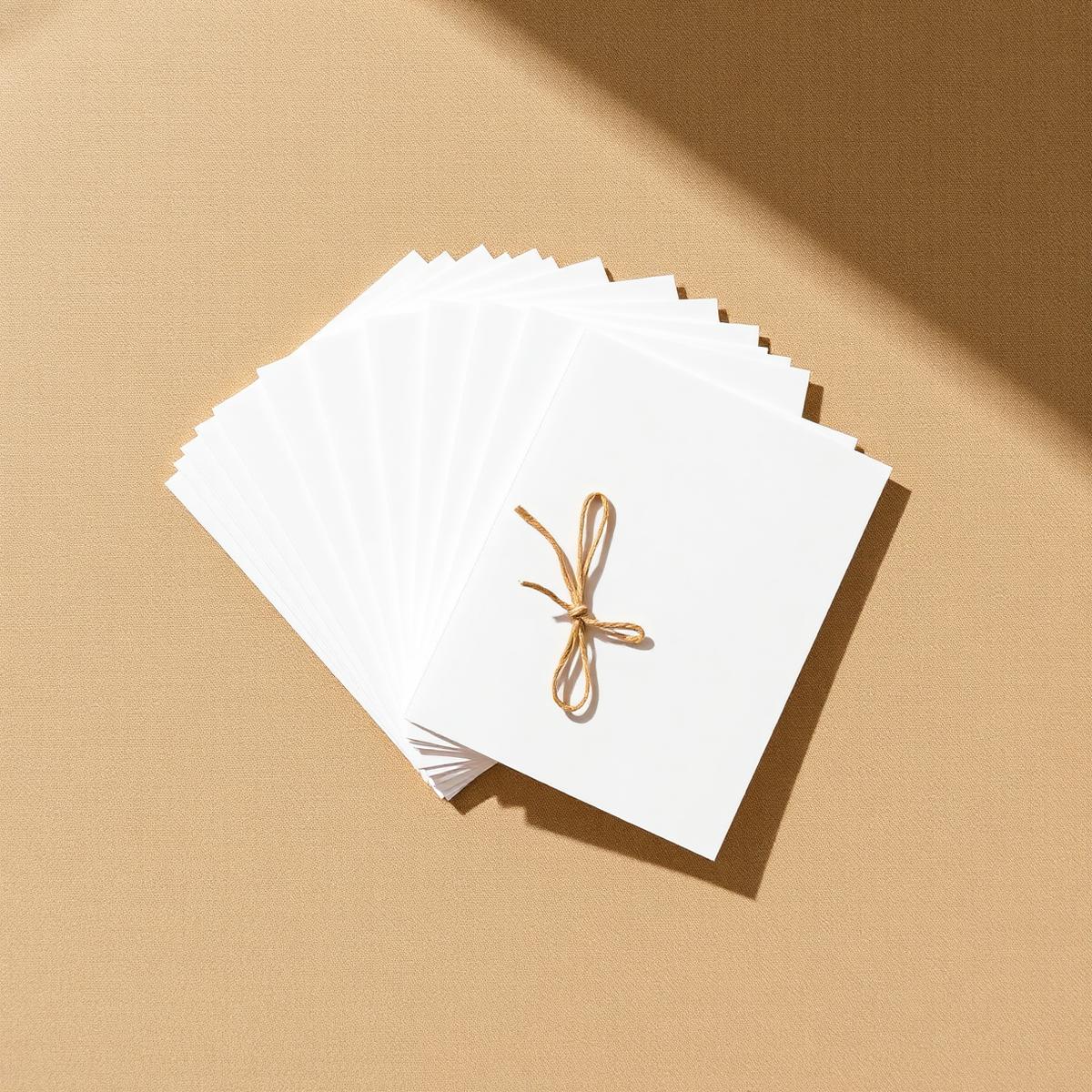 Ultimate Budget Kit printed pages, tied with twine, on warm linen